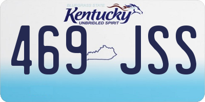 KY license plate 469JSS