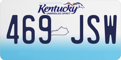 KY license plate 469JSW