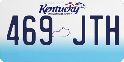 KY license plate 469JTH