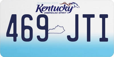 KY license plate 469JTI