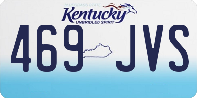 KY license plate 469JVS