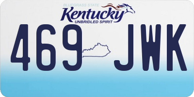 KY license plate 469JWK