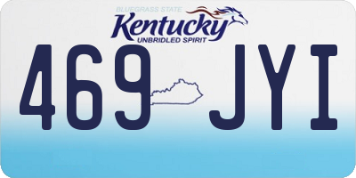 KY license plate 469JYI