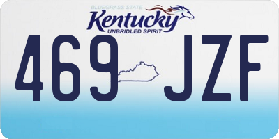 KY license plate 469JZF