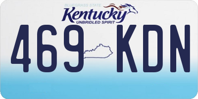 KY license plate 469KDN