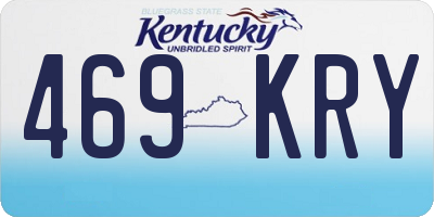 KY license plate 469KRY