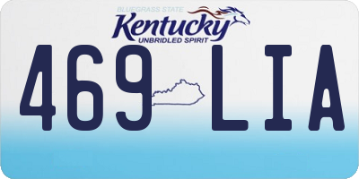 KY license plate 469LIA
