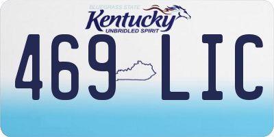 KY license plate 469LIC