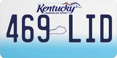 KY license plate 469LID