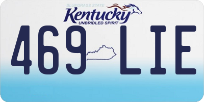 KY license plate 469LIE