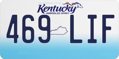KY license plate 469LIF