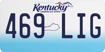 KY license plate 469LIG