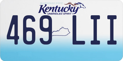 KY license plate 469LII
