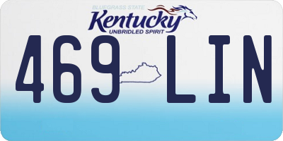 KY license plate 469LIN