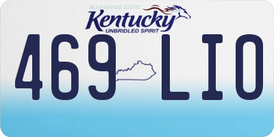 KY license plate 469LIO