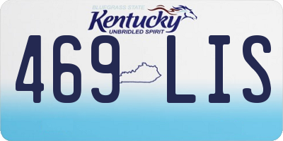 KY license plate 469LIS