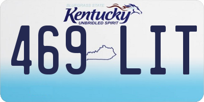 KY license plate 469LIT