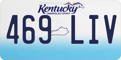 KY license plate 469LIV