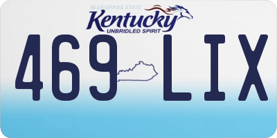 KY license plate 469LIX