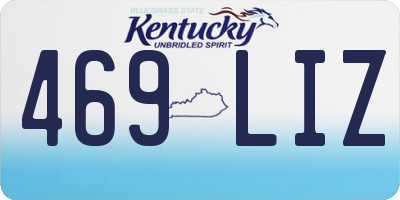 KY license plate 469LIZ