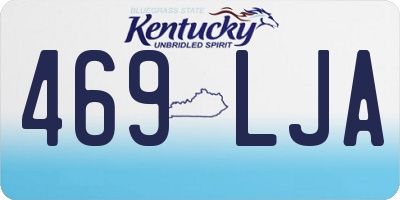 KY license plate 469LJA