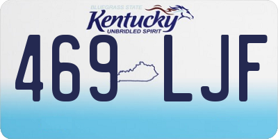 KY license plate 469LJF