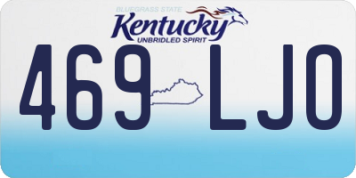 KY license plate 469LJO