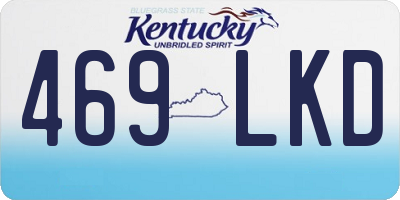 KY license plate 469LKD