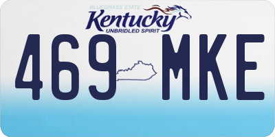 KY license plate 469MKE