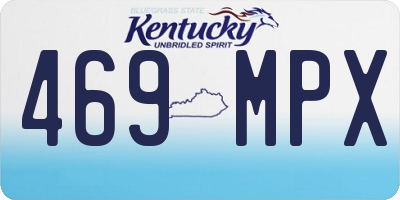 KY license plate 469MPX
