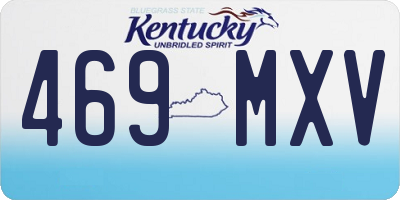 KY license plate 469MXV