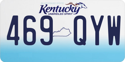 KY license plate 469QYW