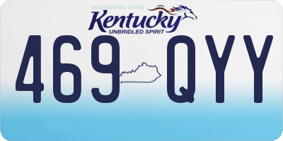 KY license plate 469QYY