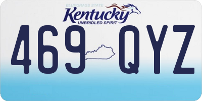 KY license plate 469QYZ