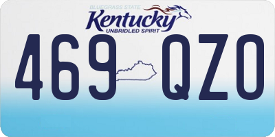 KY license plate 469QZO