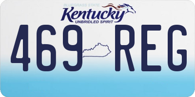 KY license plate 469REG