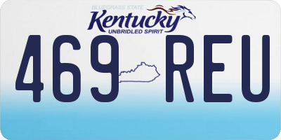 KY license plate 469REU