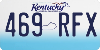 KY license plate 469RFX