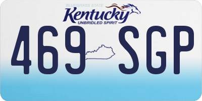 KY license plate 469SGP