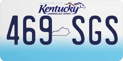 KY license plate 469SGS