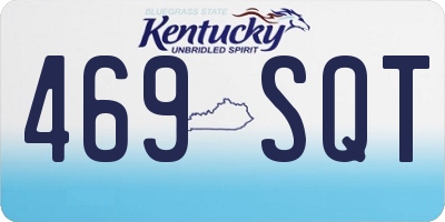 KY license plate 469SQT