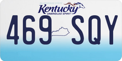KY license plate 469SQY