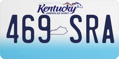 KY license plate 469SRA