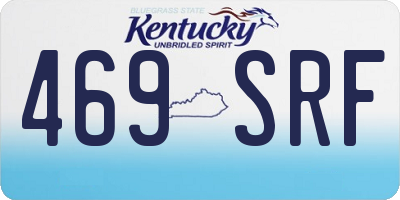 KY license plate 469SRF