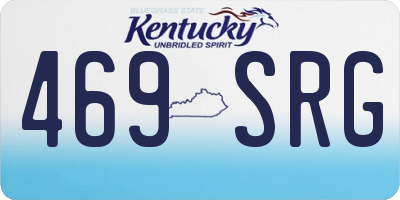 KY license plate 469SRG