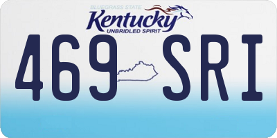 KY license plate 469SRI