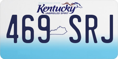 KY license plate 469SRJ