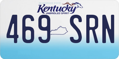 KY license plate 469SRN