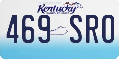 KY license plate 469SRO