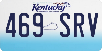 KY license plate 469SRV